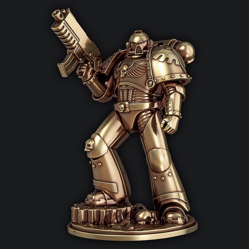 3D Model for 3D Printers - Warhammer 40,000 - Space Marine